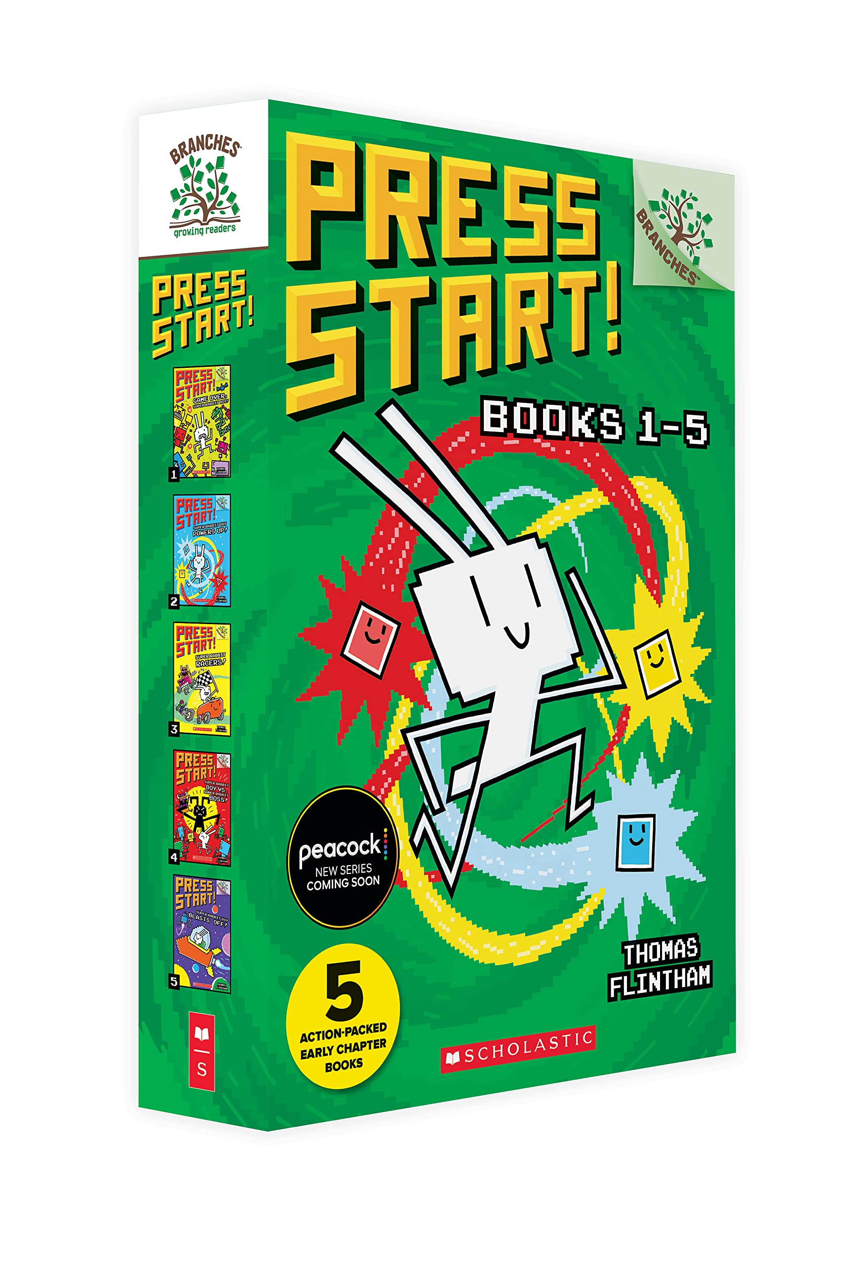 Press Start! Books 1-5: Branches Early Chapter Book Box Set for Kids | Fun Reading Adventure for Beginning Readers | Perfect for Home, Classroom & Library Collections