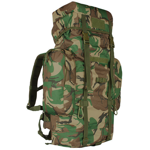 Rio Grande 45L Backpack - Lightweight Hiking Backpack with Woodland Camo Design for Outdoor Adventures, Camping & Travel
