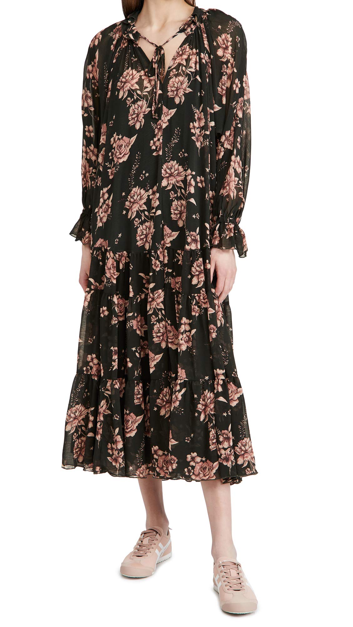 Free People Women's Feeling Groovy Maxi Dress - Flowy Bohemian Summer Dress for Beach, Music Festivals & Vacations