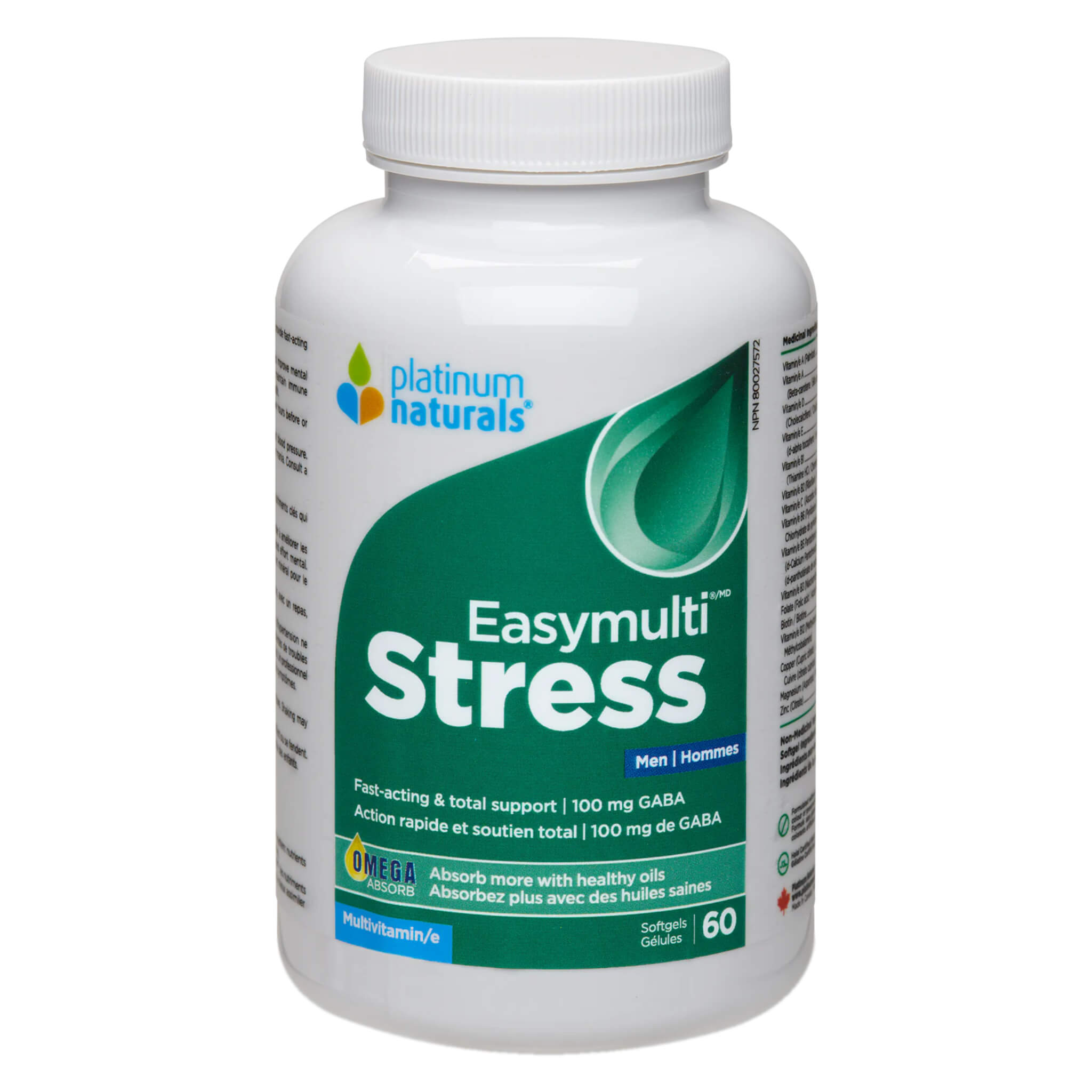 EasyMulti Stress Relief Supplement for Men - Boost Energy, Focus & Relaxation for Work, Gym & Daily Life