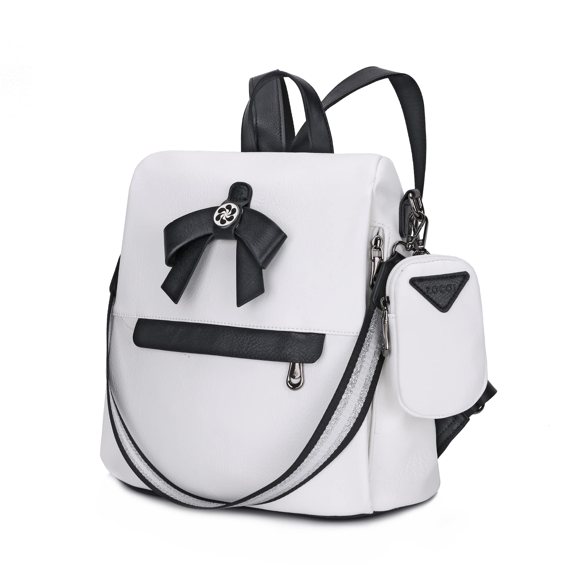 ZOCAI Women's Fashion Backpack Purse - PU Leather Anti-Theft Shoulder Bag & Satchel Daypack for Work, Travel & Daily Use