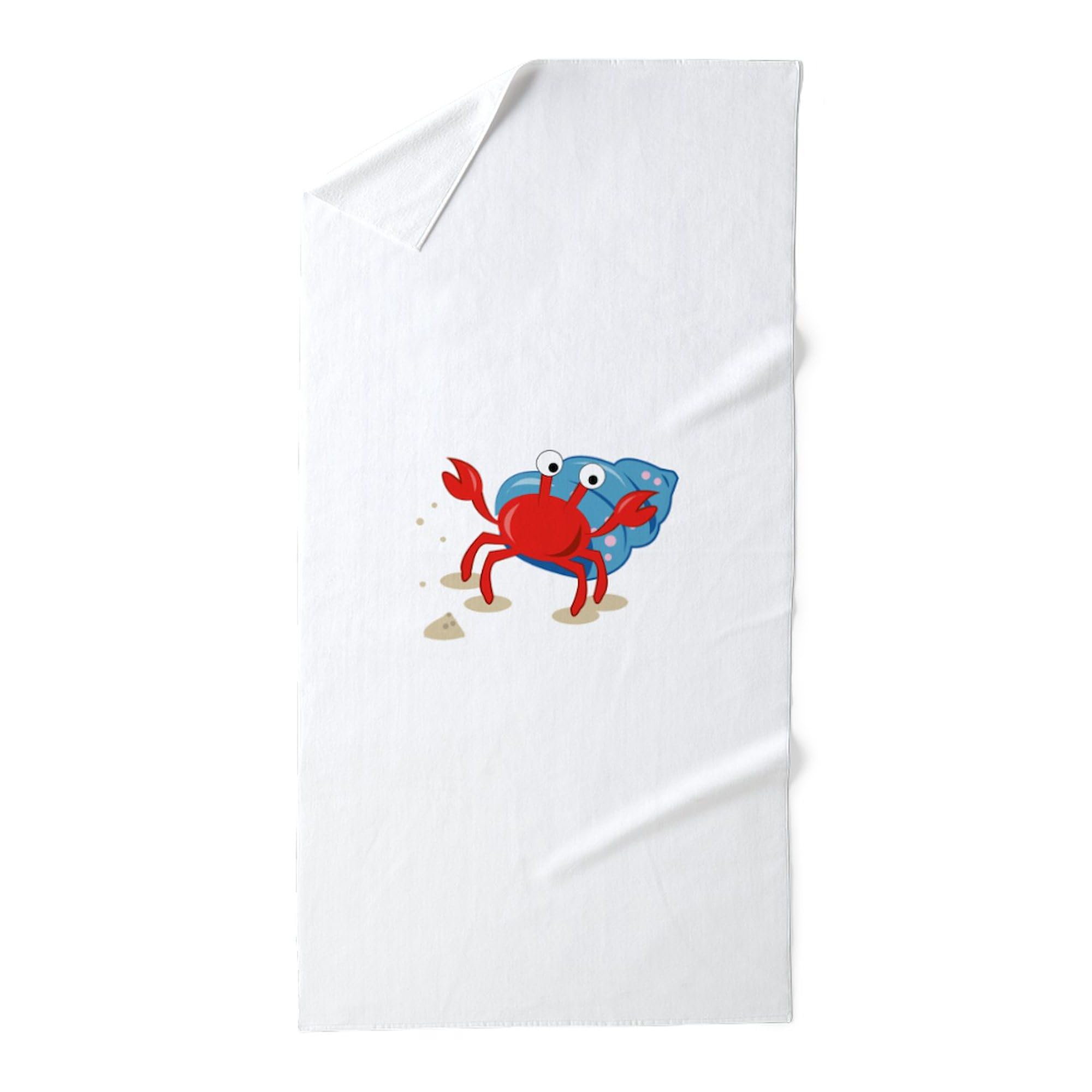 Dancing Crab Large Beach Towel - Soft, Absorbent & Unique Design for Pool, Beach & Summer Vacations | Perfect Gift for Crab Lovers