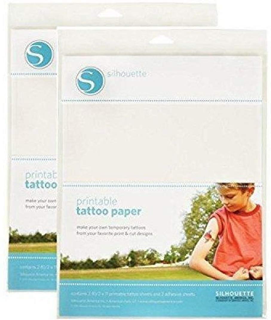 Silhouette Temporary Tattoo Paper - 2 Pack for DIY Body Art | Waterproof Fake Tattoos for Parties, Halloween & Cosplay