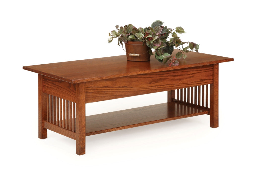 Lift Top Coffee Table with Storage - Rustic Alamo Mission Style for Living Room, Bedroom & Office - Perfect for Small Spaces & Organization