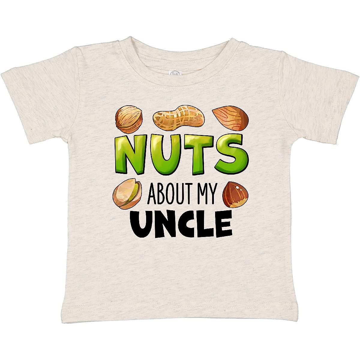Buy Inktastic Nuts About My Uncle Peanut Almond Pistachio Baby T-Shirt - Cute Nut-Themed Outfit for Toddlers & Infants | Perfect for Family Gatherings, Birthday Parties & Photo Shoots