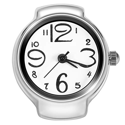 Stylish Analog Quartz Finger Ring Watch - Elegant Round White Ring Watch for Women & Men - Perfect for Parties, Weddings, and Fashion Accessories