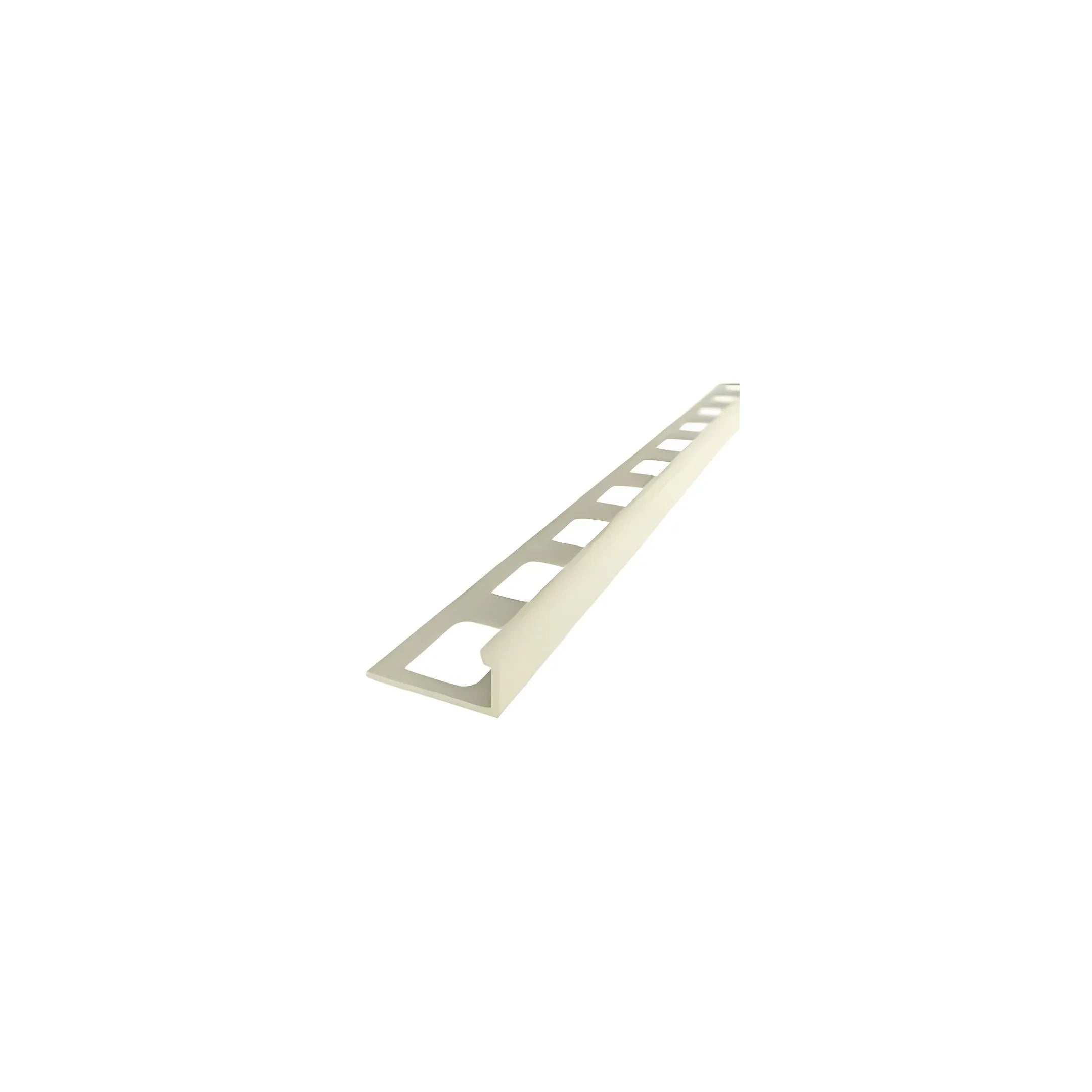 8 Pack PVC L-Shaped Tile Trim Edge Molding - Ivory White for Bathroom, Kitchen & Shower Wall Corner Protection