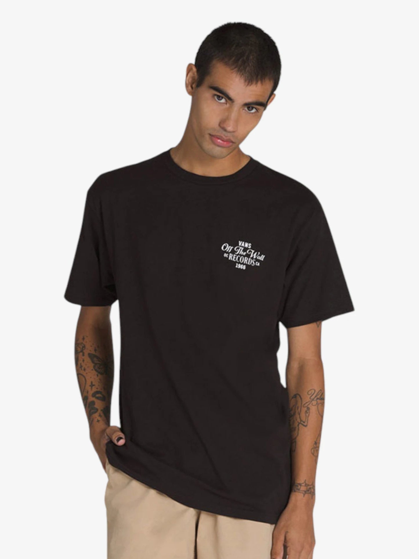 Vans Deep Cut SS Black T-Shirt for Men - Classic Streetwear Style for Casual Wear & Skateboarding