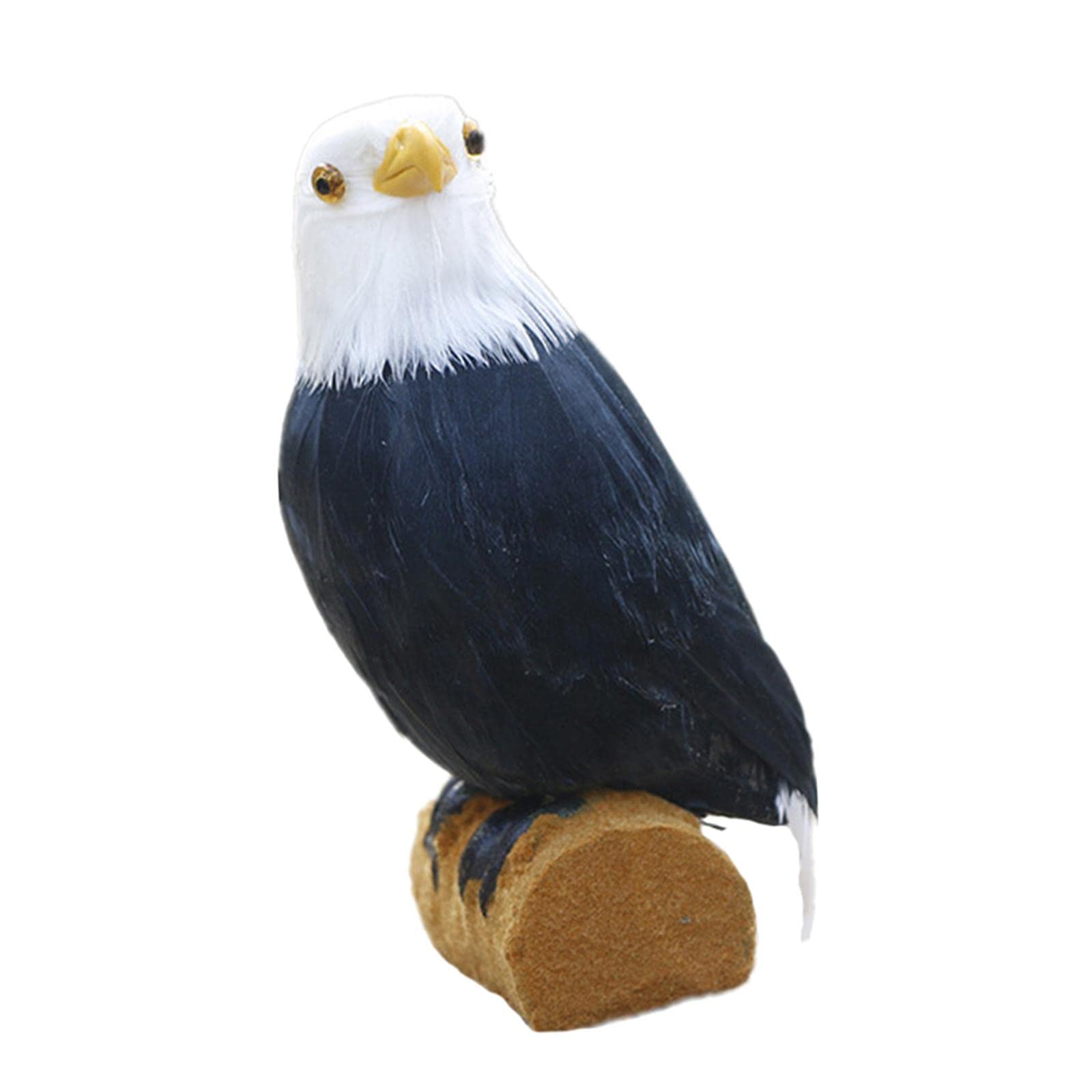 Colcolo Realistic Eagle Animal Bird Sculpture Figurine - Handcrafted Foam Decoration with Base, 10x6x11cm - Perfect for Home Office Decor, Gift & Collectible