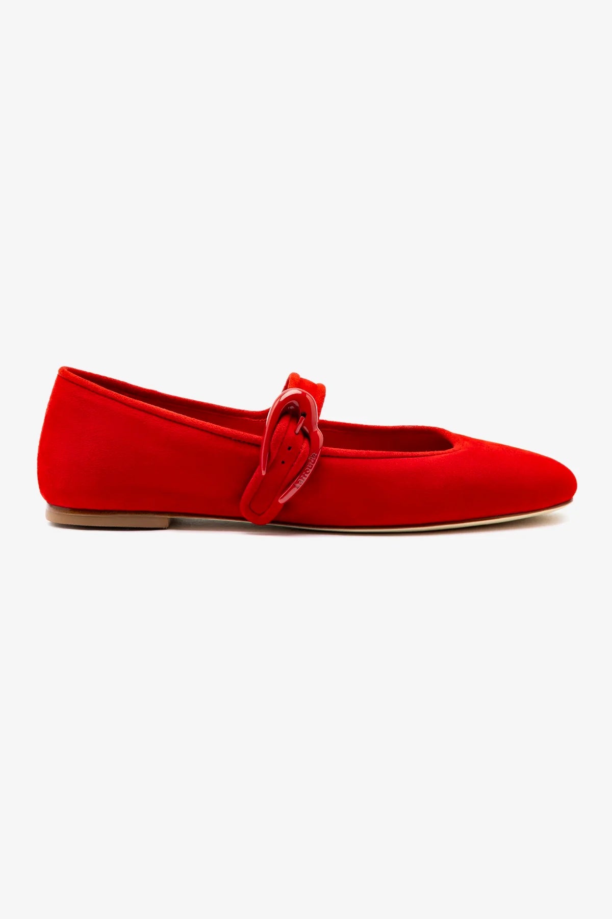 Verona Ballet Flat Shoes for Women - Comfortable Scarlet Suede Slip-On Loafers | Perfect for Work, Office, and Casual Outfits