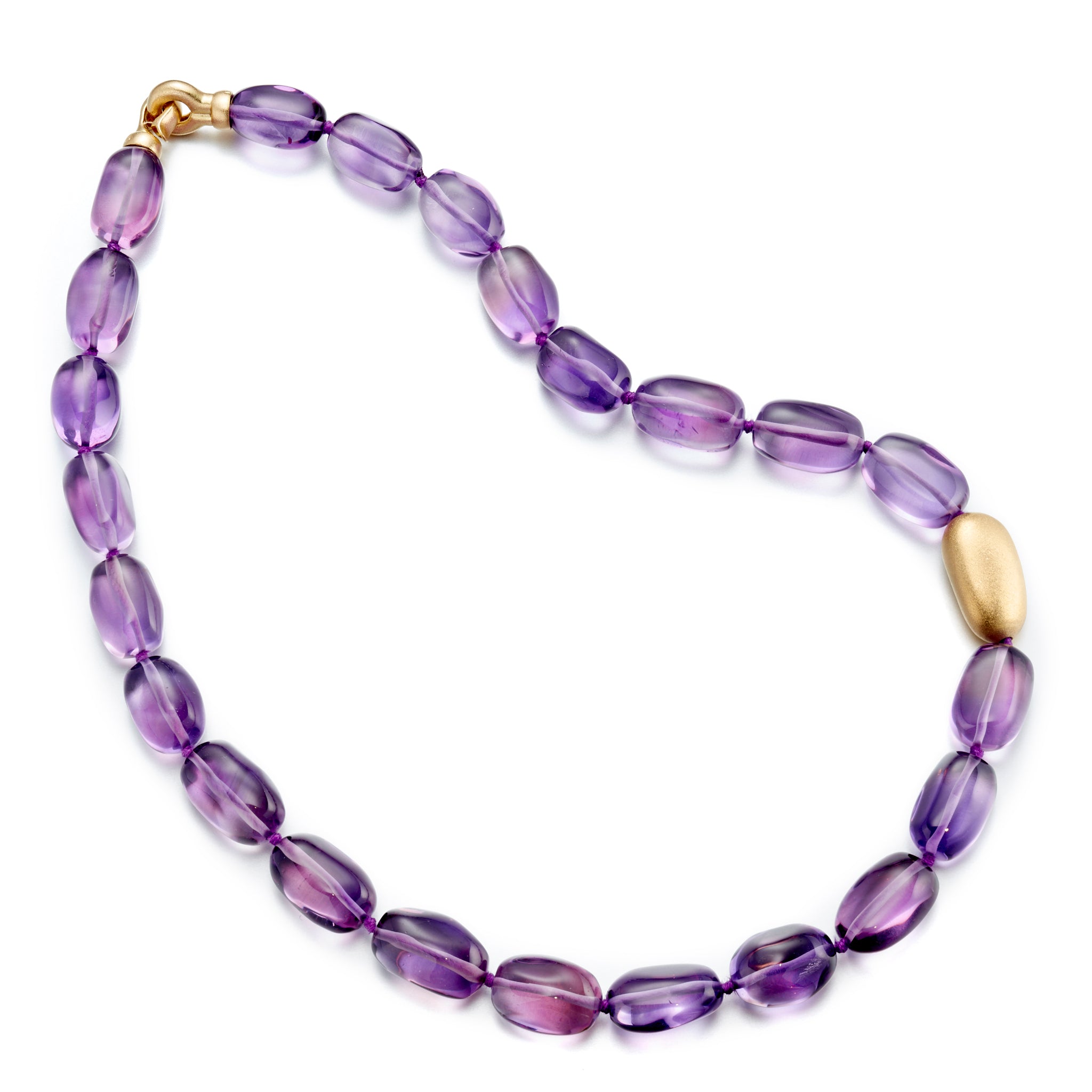 Natural Amethyst Pebble Necklace for Women - Healing Crystal Jewelry for Meditation, Yoga & Spiritual Gifts