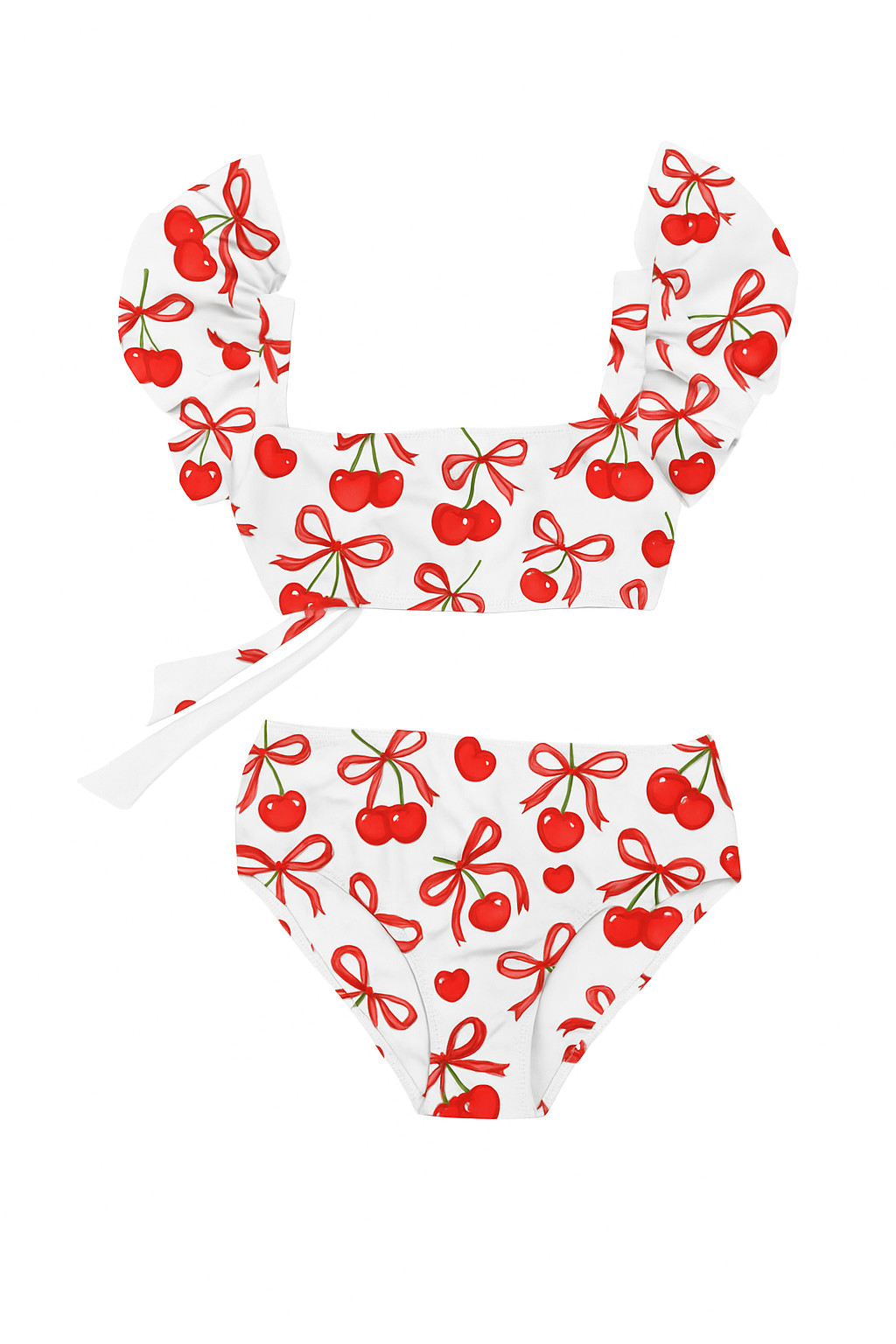 KLARA CHERRIES AND BOWS Hair Clips - Cute Cherry Bow Hair Accessories for Girls & Women - Perfect for Parties, Weddings & Everyday Style