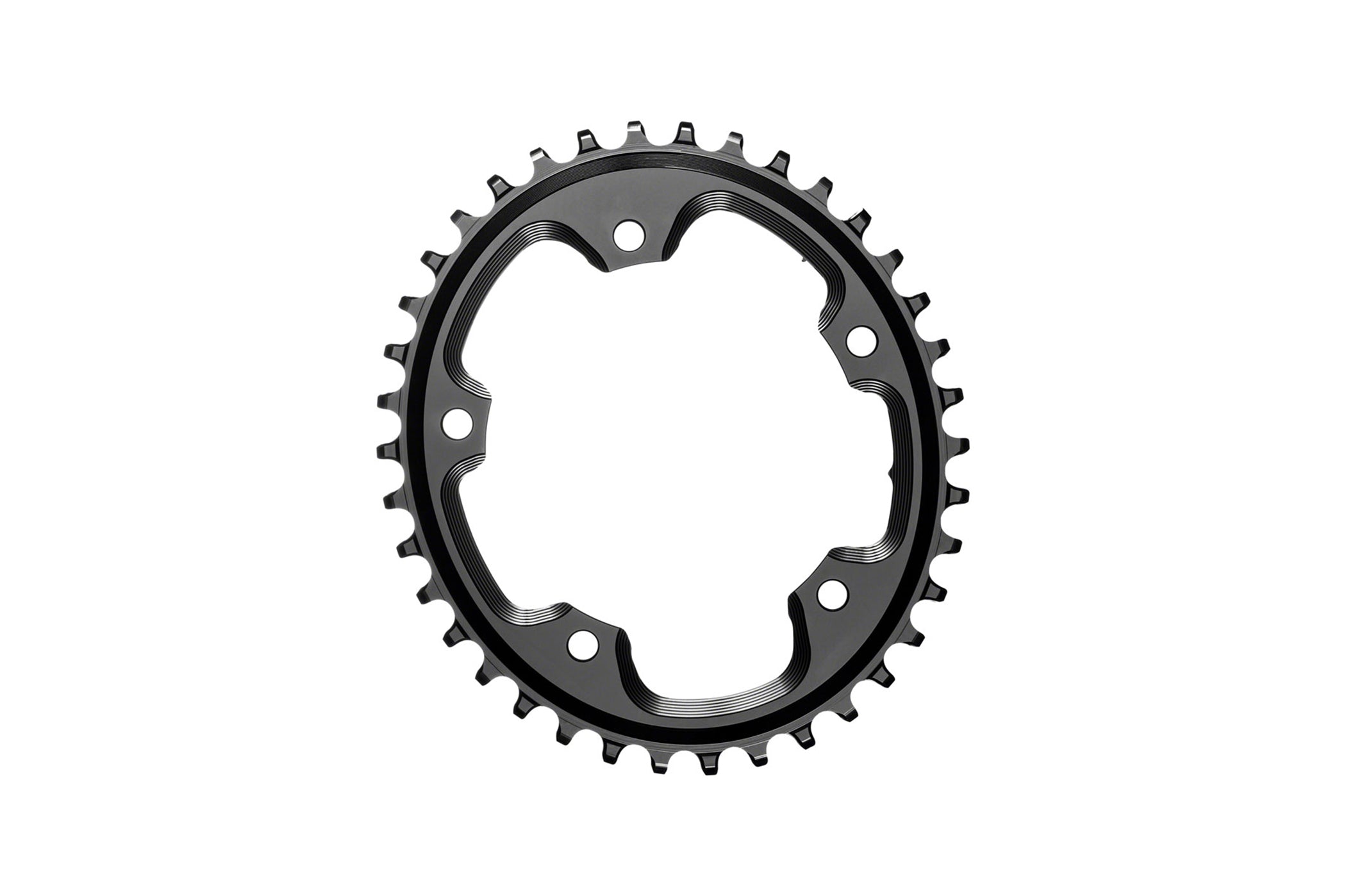 AbsoluteBlack Oval 1x Chainring 110x5 BCD with Bolts - High-Performance Bike Chainring for MTB, Gravel & Road Bikes - Perfect for Off-Road Cycling and Professional Racing