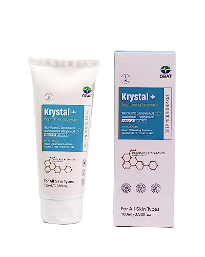Krystal Plus Anti Pigmentation Face Wash for Dark Spots & Skin Brightening - 100ml | Gentle Cleanser for Even Skin Tone | Perfect for Daily Skincare Routine & Hyperpigmentation Treatment