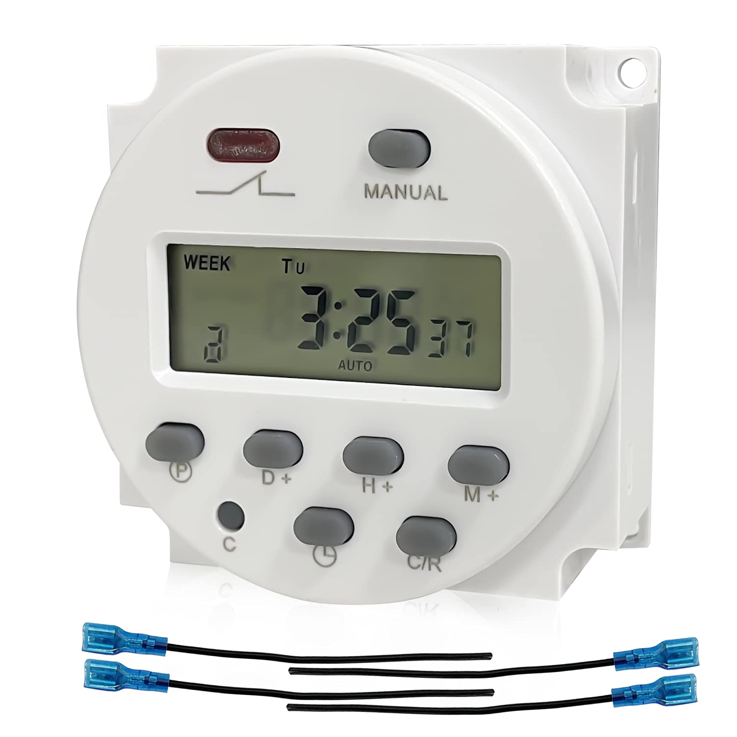 Sutekus 7 Day Digital Timer Switch - DC 12V 16A Programmable Time Relay for Home Automation, Lighting Control & Appliance Scheduling | Perfect for Aquariums, Grow Lights & Holiday Decorations