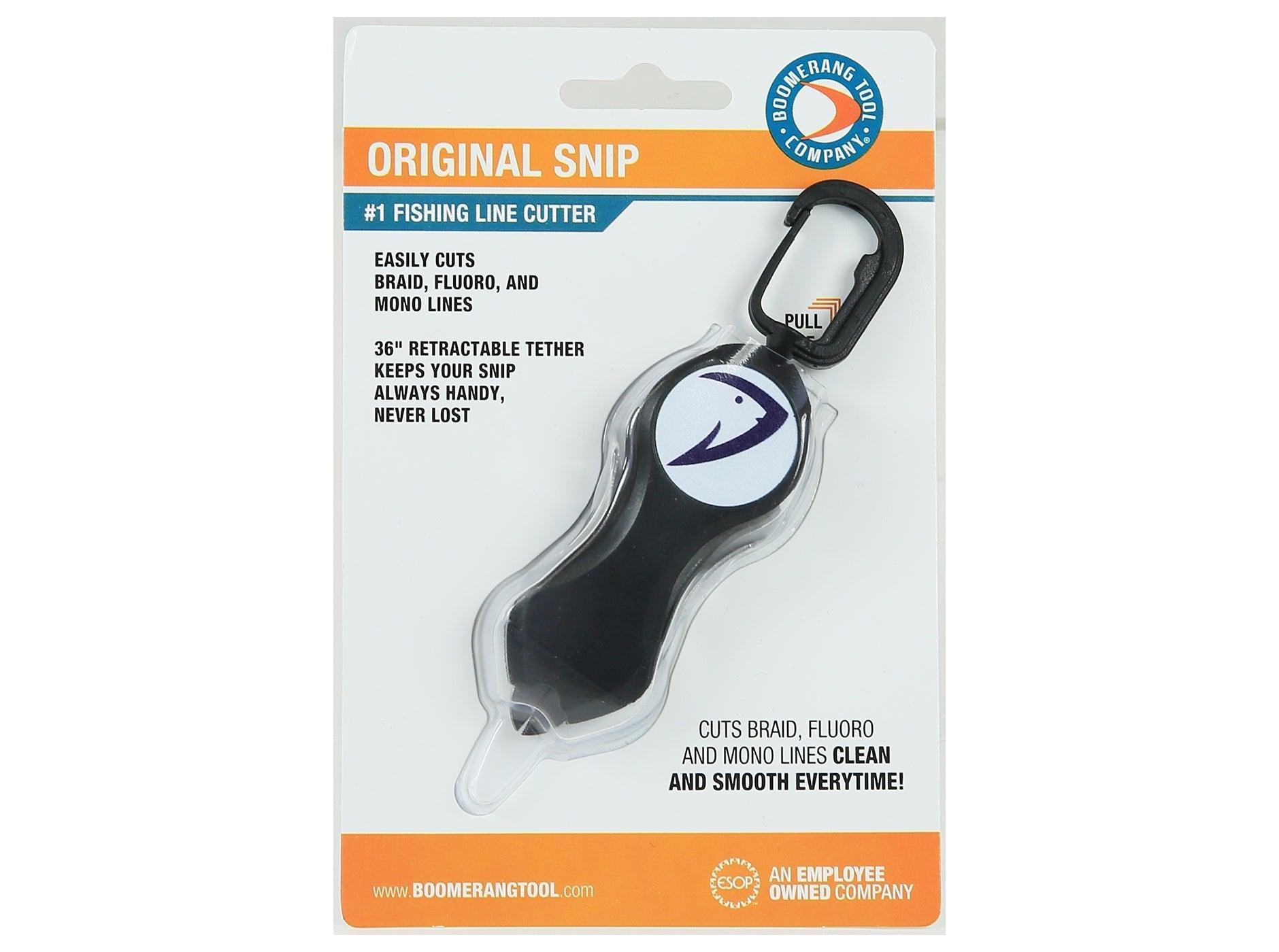 Boomerang x Tackle World Logo Original Retractable Fishing Line Cutter - Perfect for Saltwater & Freshwater Anglers, Boat Fishing & Outdoor Adventures