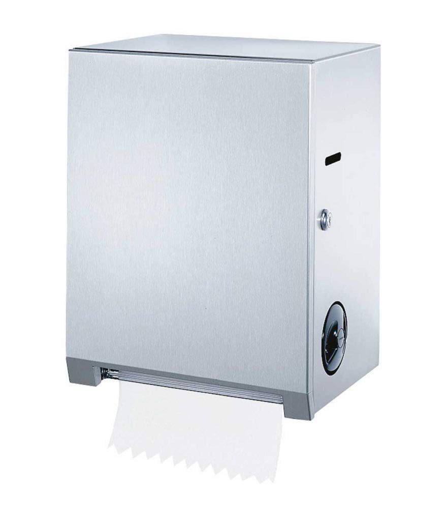 Bobrick B-2860 Commercial Surface Mounted Roll Paper Towel Dispenser - Heavy Duty Stainless Steel for Restrooms, Kitchens & Office Use