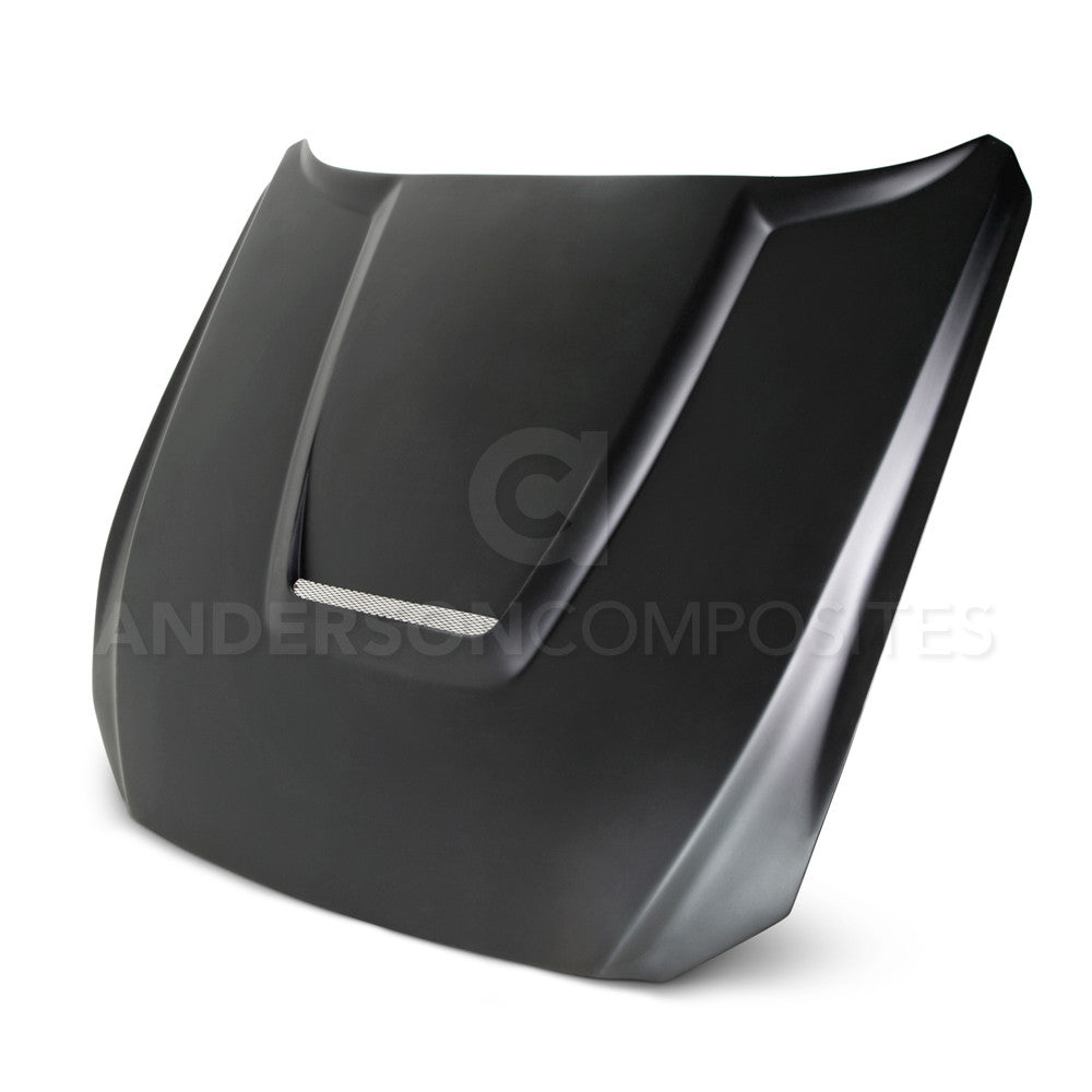 2015-2017 Ford Mustang GT500 Style Carbon Fiber Double Sided Hood by Anderson Composites | Lightweight Performance Upgrade for Racing & Street Use