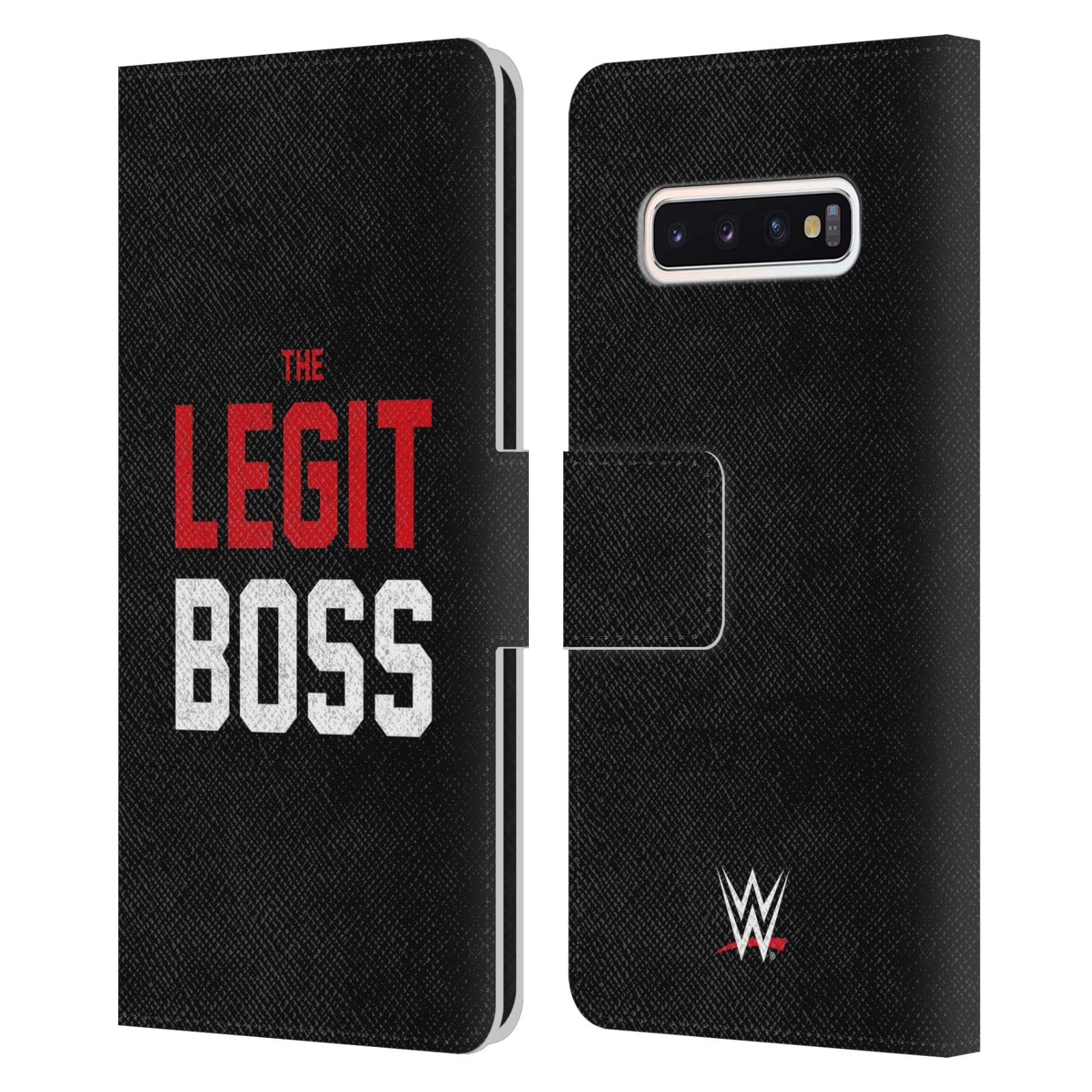 Head Case Designs WWE Sasha Banks Leather Wallet Case for Samsung Galaxy S10 – Officially Licensed Durable Phone Cover for Work & Travel