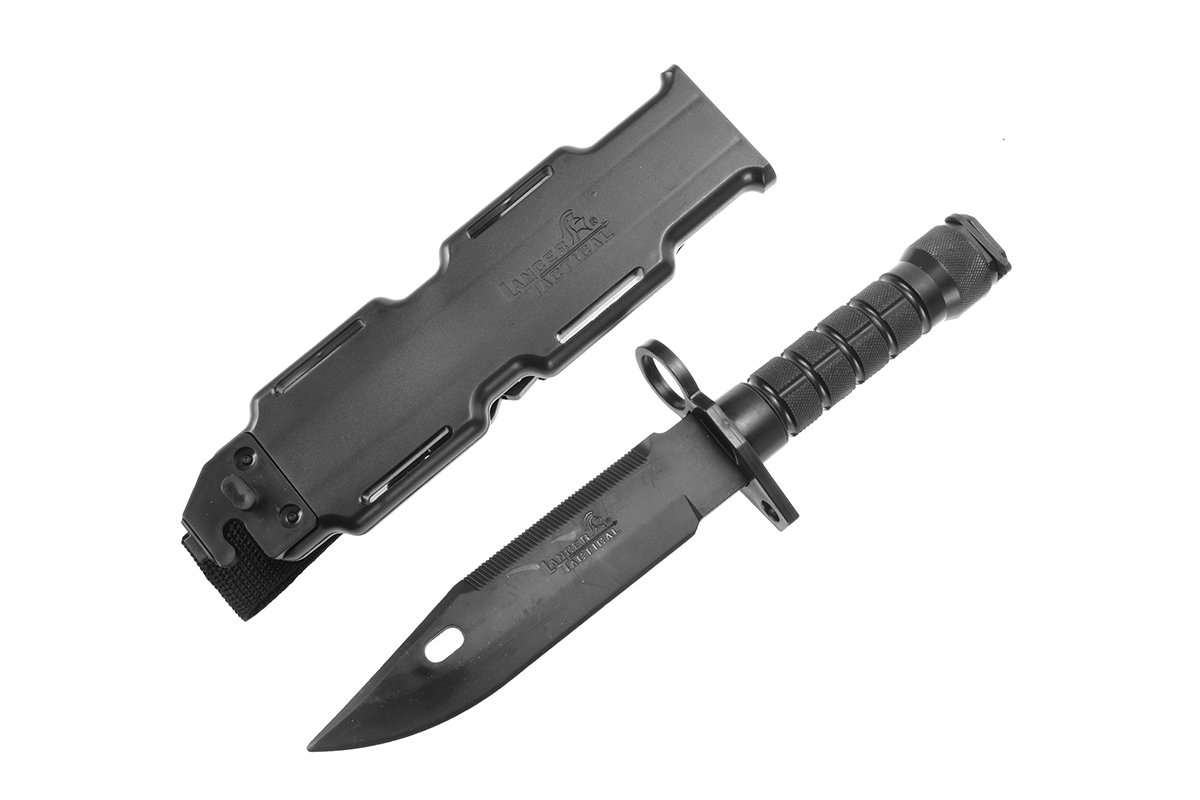 Lancer Tactical M9 Rubber Knife with Sheath - Airsoft Training & Martial Arts for Combat Practice