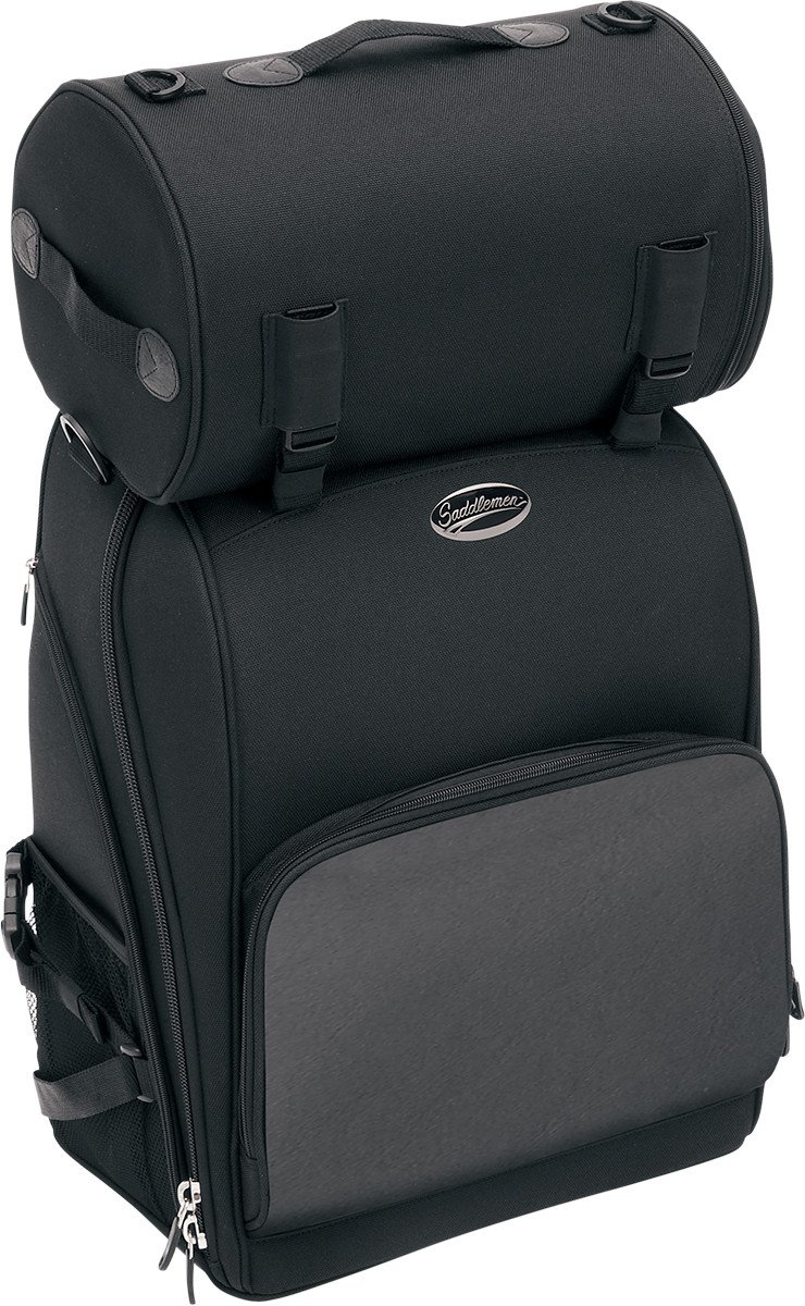Saddlemen 3515-0081 Deluxe Sissy Bar Bag - Motorcycle Luggage for Harley, Cruiser & Touring Bikes - Waterproof Storage for Road Trips & Daily Commuting