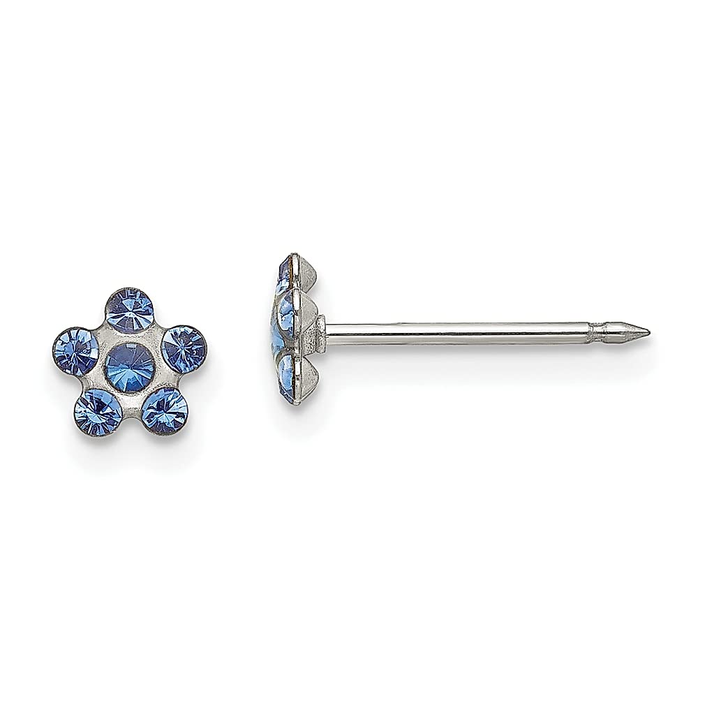 Stainless Steel Blue Crystal Earrings - Fashion Jewelry for Women, Gifts for Her - Perfect for Parties & Daily Wear