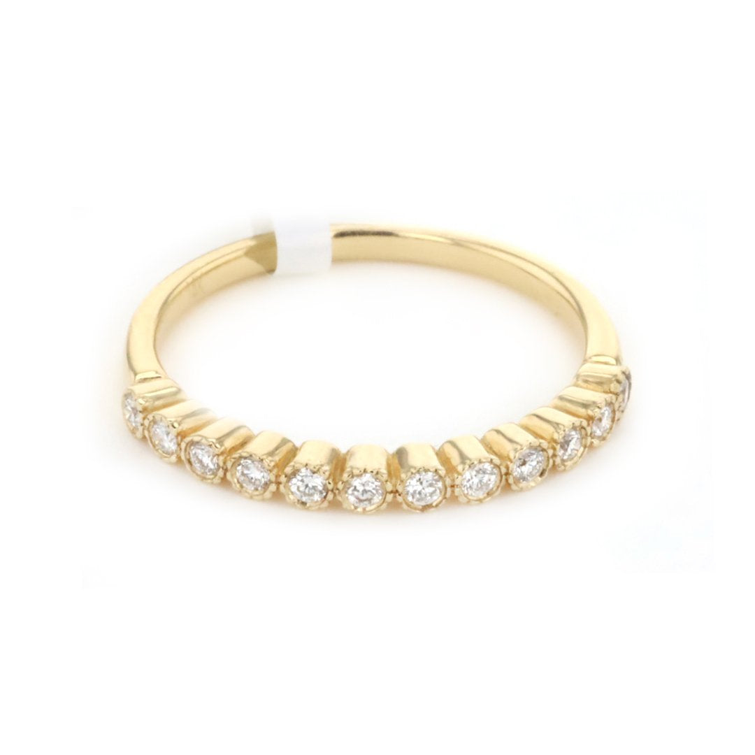 0.18 Carat Diamond Band Ring - 14K White Gold Dainty Stackable Wedding Band for Women - Perfect for Engagement, Anniversary & Everyday Wear