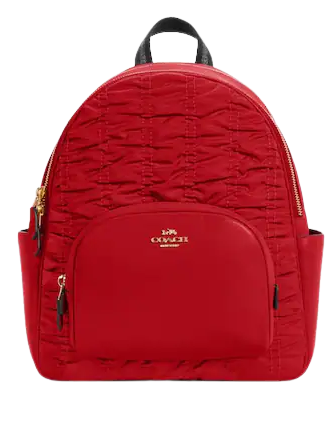 Coach Court Backpack With Ruching - Stylish Leather Backpack for Women | Perfect for Work, Travel & Everyday Use