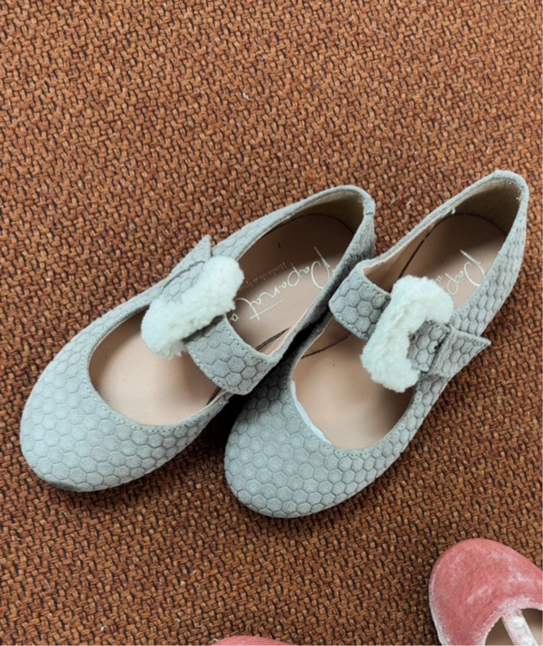 Taupe Printed Buckle Mary Jane Shoes for Women - Comfortable & Stylish Flats for Work, Casual & Dressy Occasions