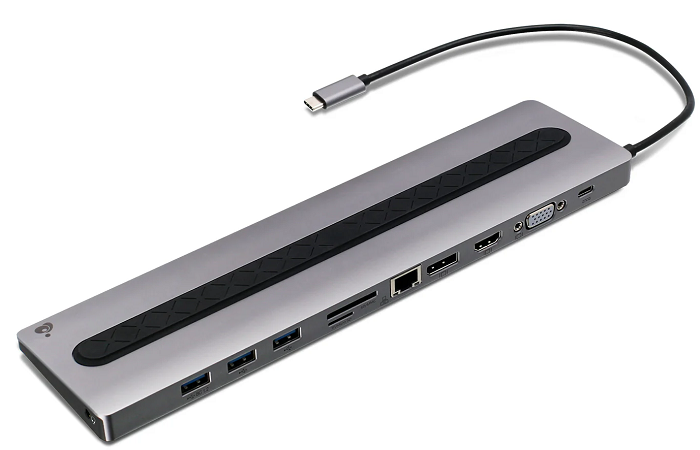IOGEAR Dock Pro 100 USB C 4K Ultra Slim Docking Station - 12-in-1 USB C Hub with HDMI, Ethernet, USB Ports - Perfect for MacBook Pro, Dell XPS, HP Laptops & Home Office Setup