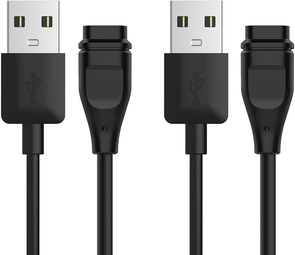 Coros Pace 3 & Pace 2 Smartwatch Charging Cable - 2 Pack USB Charger Cord Adapter (3.3Ft, Black) - Replacement Accessories for Workouts, Running & Outdoor Activities