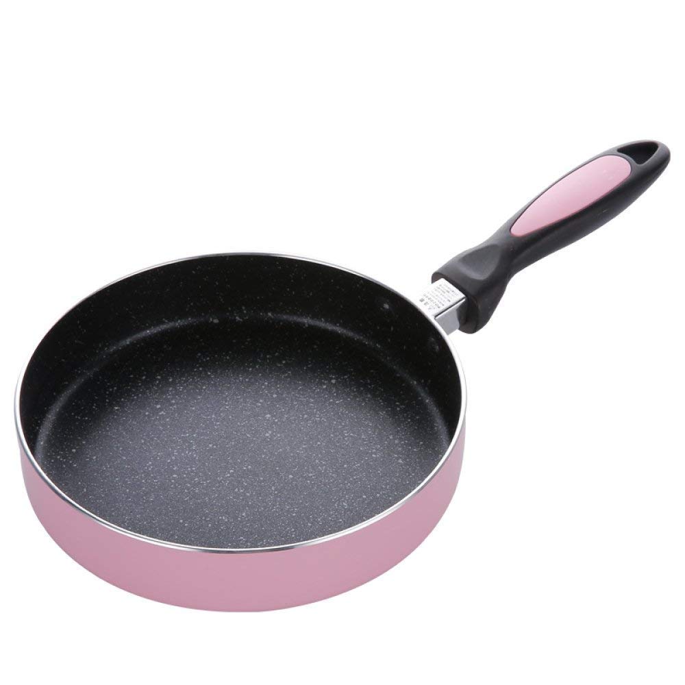 Non-Stick Baby Food Pan - 18cm Small Milk Frying Pan for Noodles, Soup & Cooking | Household Kitchen Essential (Pink) | Perfect for Baby Food Prep & Family Meals