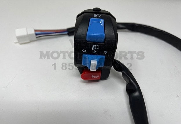 X18 50cc GY6 Scooter Left Hand Combination Switch (Part #10010076) - Perfect for Motorcycle Repair & Customization Projects
