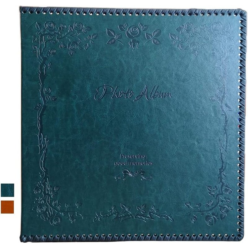 Vintage Leather Photo Album with Self-Adhesive Pages - Scrapbooking, Wedding Memories & Family Photo Preservation