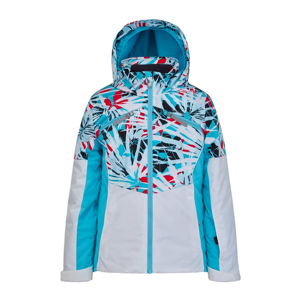 Spyder Girl’s Conquer Ski Jacket - Kids Waterproof Insulated Winter Coat with Hood for Snowboarding & Outdoor Activities