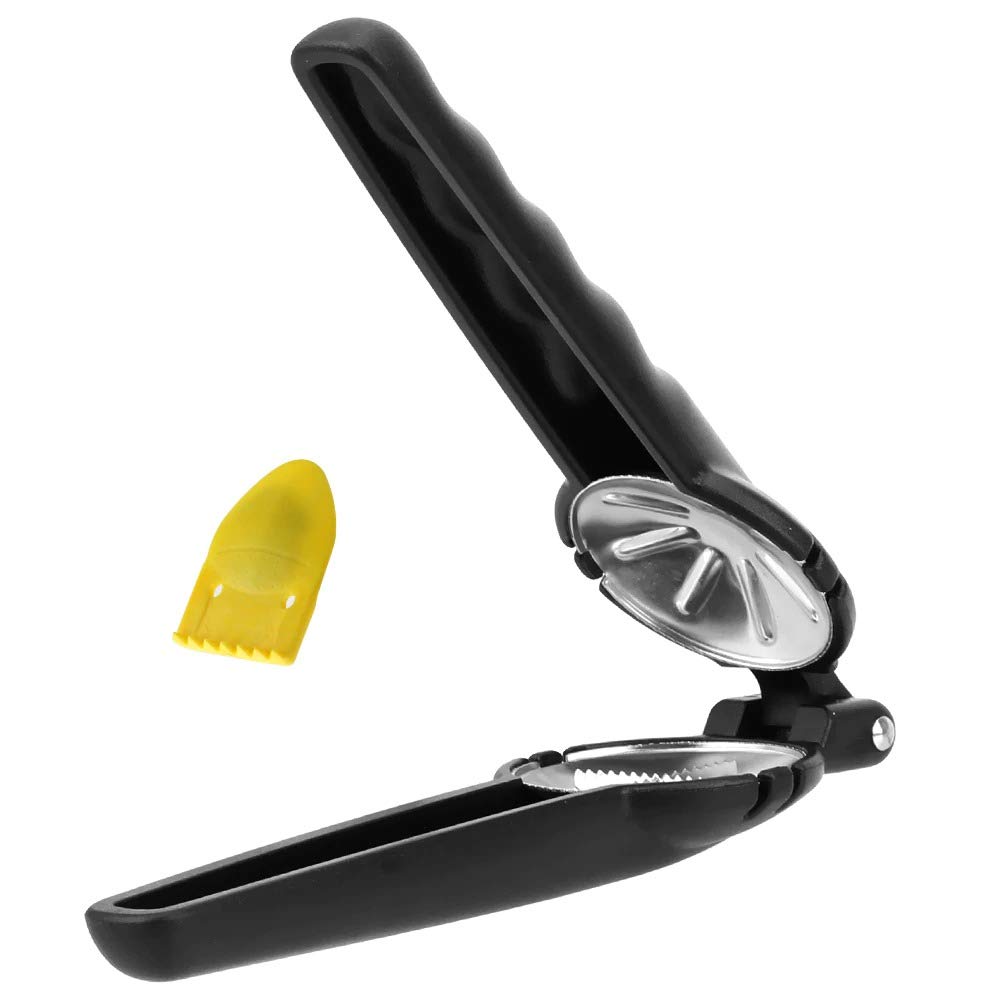 Premium Stainless Steel Nut Cracker & Sheller - 2-in-1 Walnut Pliers, Chestnut Opener Tool - Durable Kitchen Gadget for Nuts, Almonds, Hazelnuts - Perfect for Holiday Baking, Camping & Home Cooking (Black)