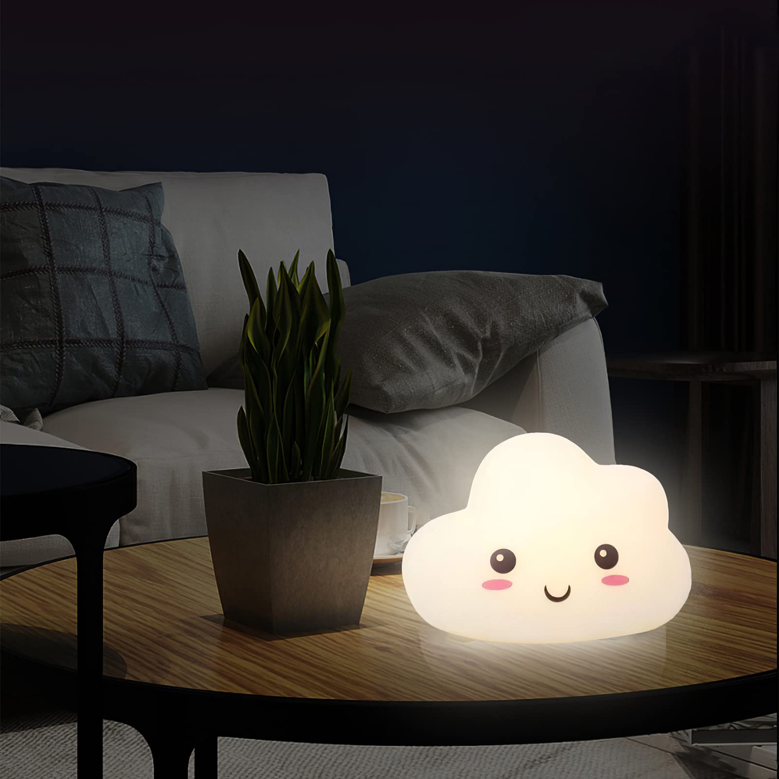 **Adorable Luminous Cloud Night Light for Kids - Soft Warm Nursery Light for Baby Feeding, Diaper Changing & Midnight Bathroom Trips - Perfect for Nurseries, Bedrooms & Toddler Rooms**