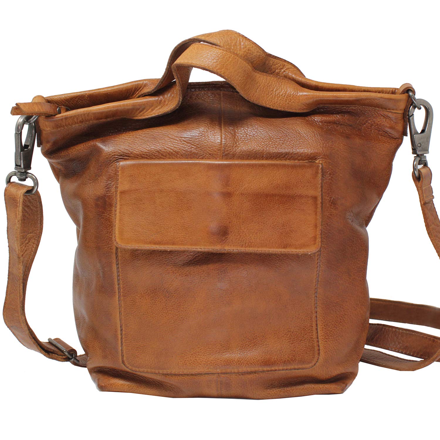 Latico Leathers Bianca Genuine Leather Tote Bag for Women - 100% Handcrafted Artisan Crossbody Purse in Cognac - Stylish Work & School Handbag for Professional & Casual Outfits | Perfect for Office, Travel & Everyday Use
