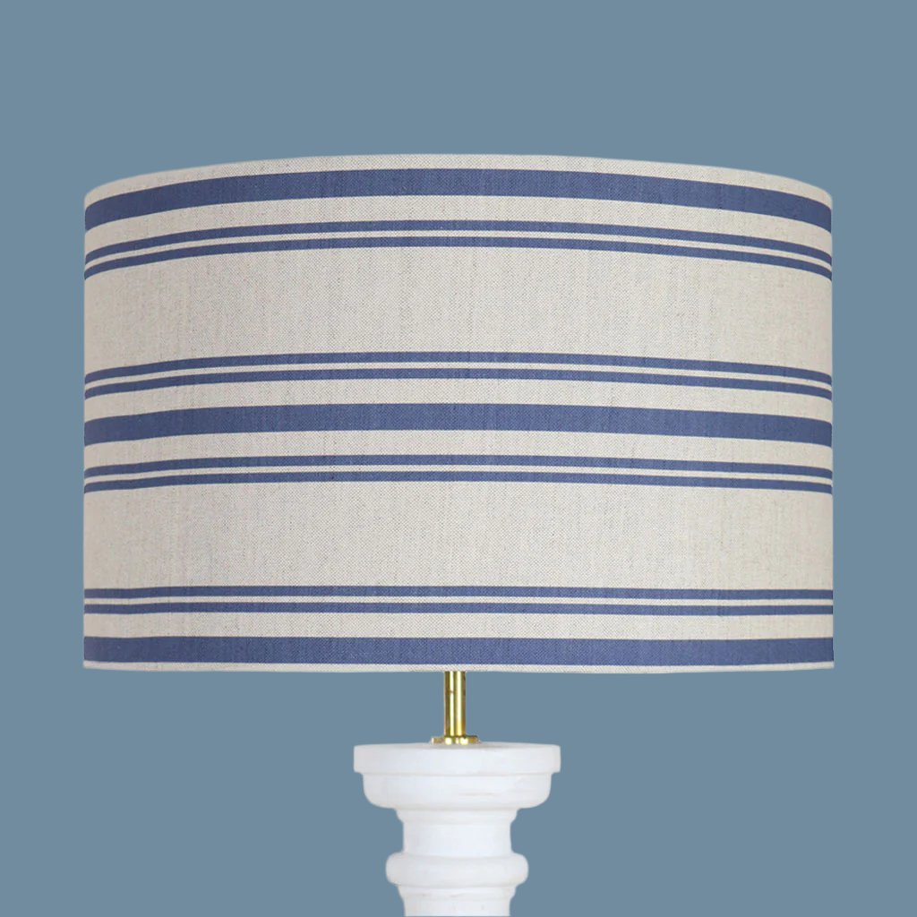 Dorset Stripe Linen Lampshade - Elegant Handmade Fabric Lamp Shade for Bedroom, Living Room & Nursery Decor - Perfect for Table Lamps, Floor Lamps & Pendant Lighting