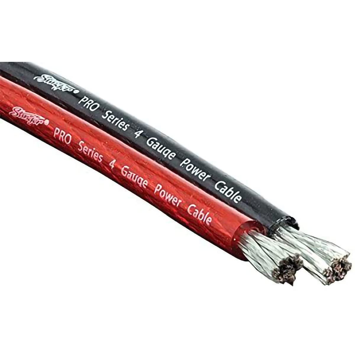 Stinger SPW14TB PRO 4 Gauge 100ft Black Power Wire - Premium Car Audio Cable for Amplifier, Subwoofer & Stereo System Installation