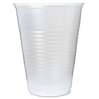 16 oz Clear RK Ribbed Cold Drink Cups - 50 per Sleeve, 20 Sleeves per Case (1000 Cups) - Perfect for Parties, Restaurants, and Beverage Service
