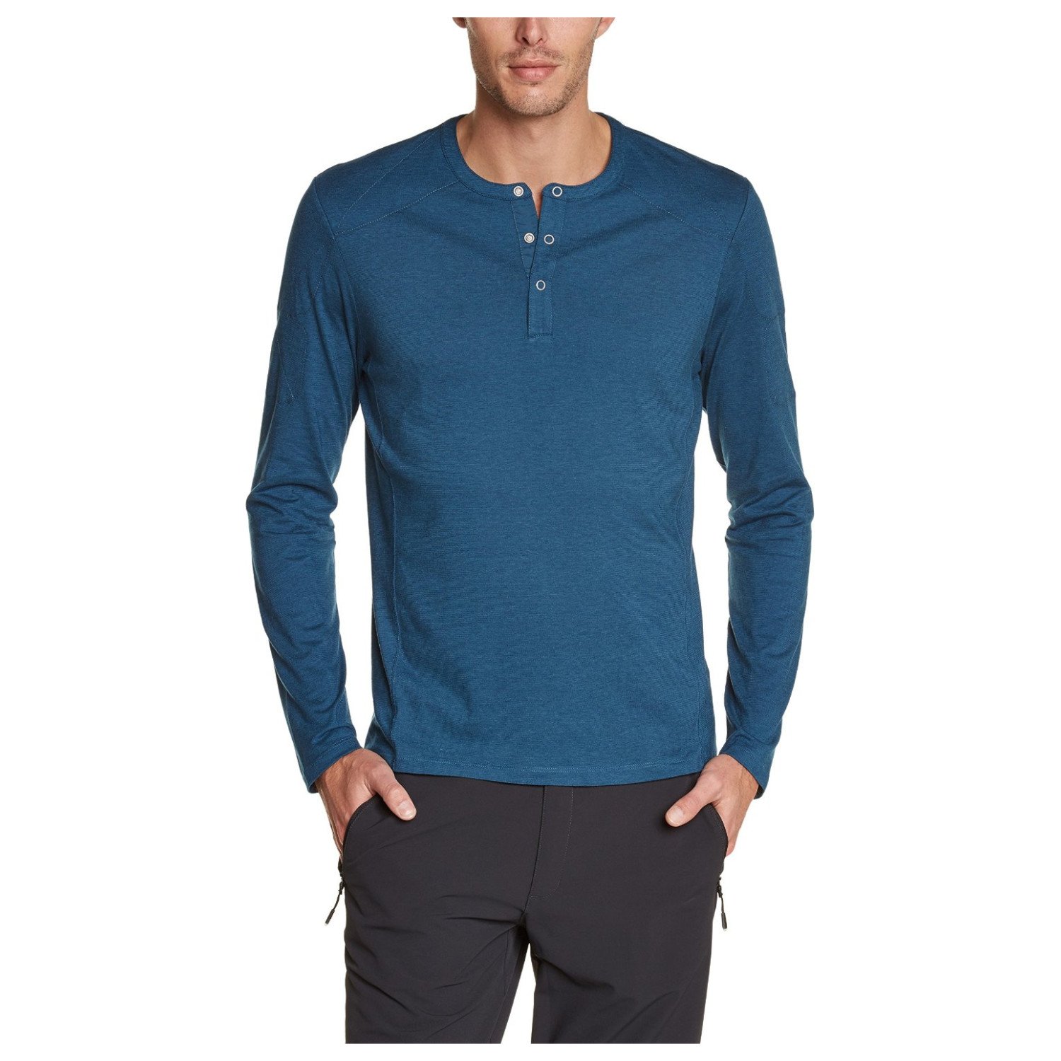 Spyder Men's Solo Henley Shirt - Long Sleeve Casual Button Up Shirt for Outdoor Activities & Everyday Wear