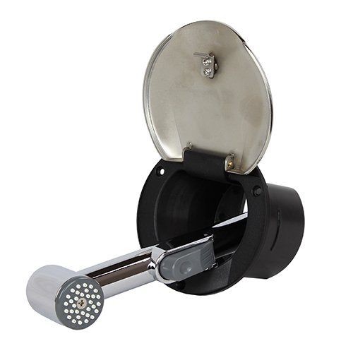 Premium 316 Stainless Steel Transom Shower with 8ft Stainless Steel Hose - Marine & RV Bathroom Upgrade for Saltwater Resistance & Durability