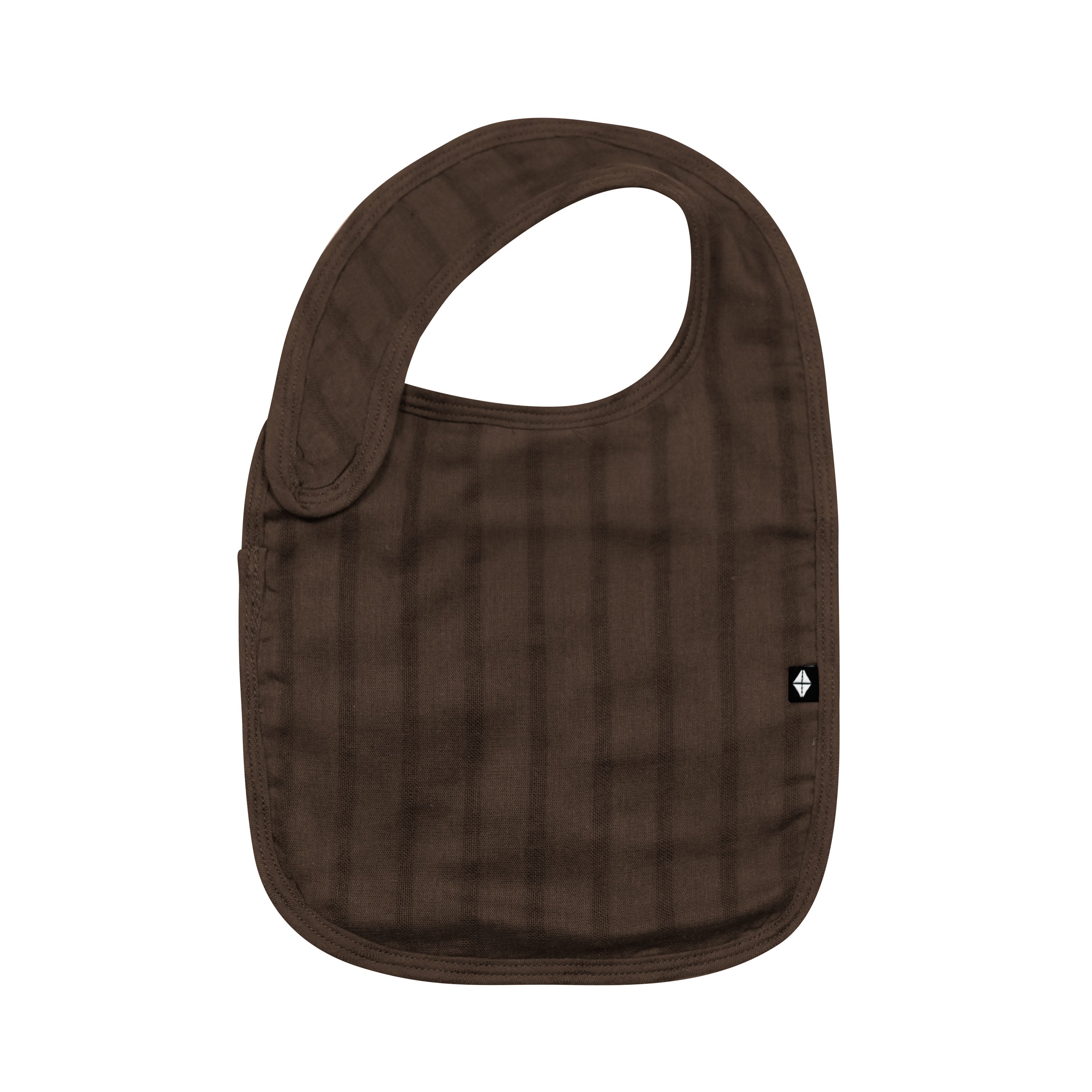 Organic Bamboo Muslin Baby Bib - Soft, Absorbent & Eco-Friendly for Messy Meals & Drooling - Espresso Brown for Stylish Feeding Time