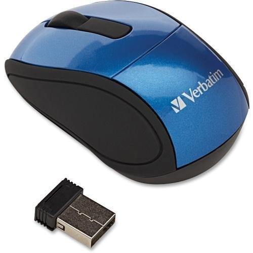 Verbatim Wireless Mini Travel Optical Mouse - Portable Bluetooth Mouse for Laptop, Notebook, PC - Blue - Perfect for Office, Home, Travel & Remote Work