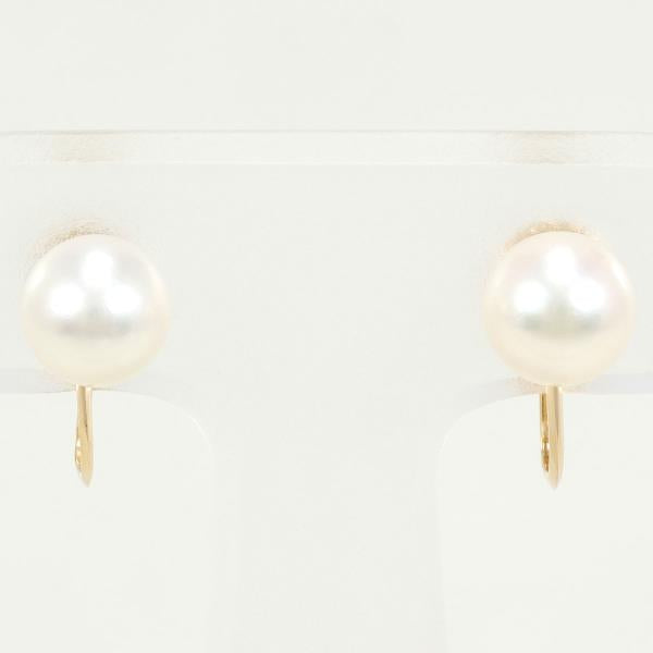 18K Yellow Gold Pearl Earrings for Women – Classic Elegant Dangle Earrings with Freshwater Pearls – Perfect for Weddings, Parties & Special Occasions