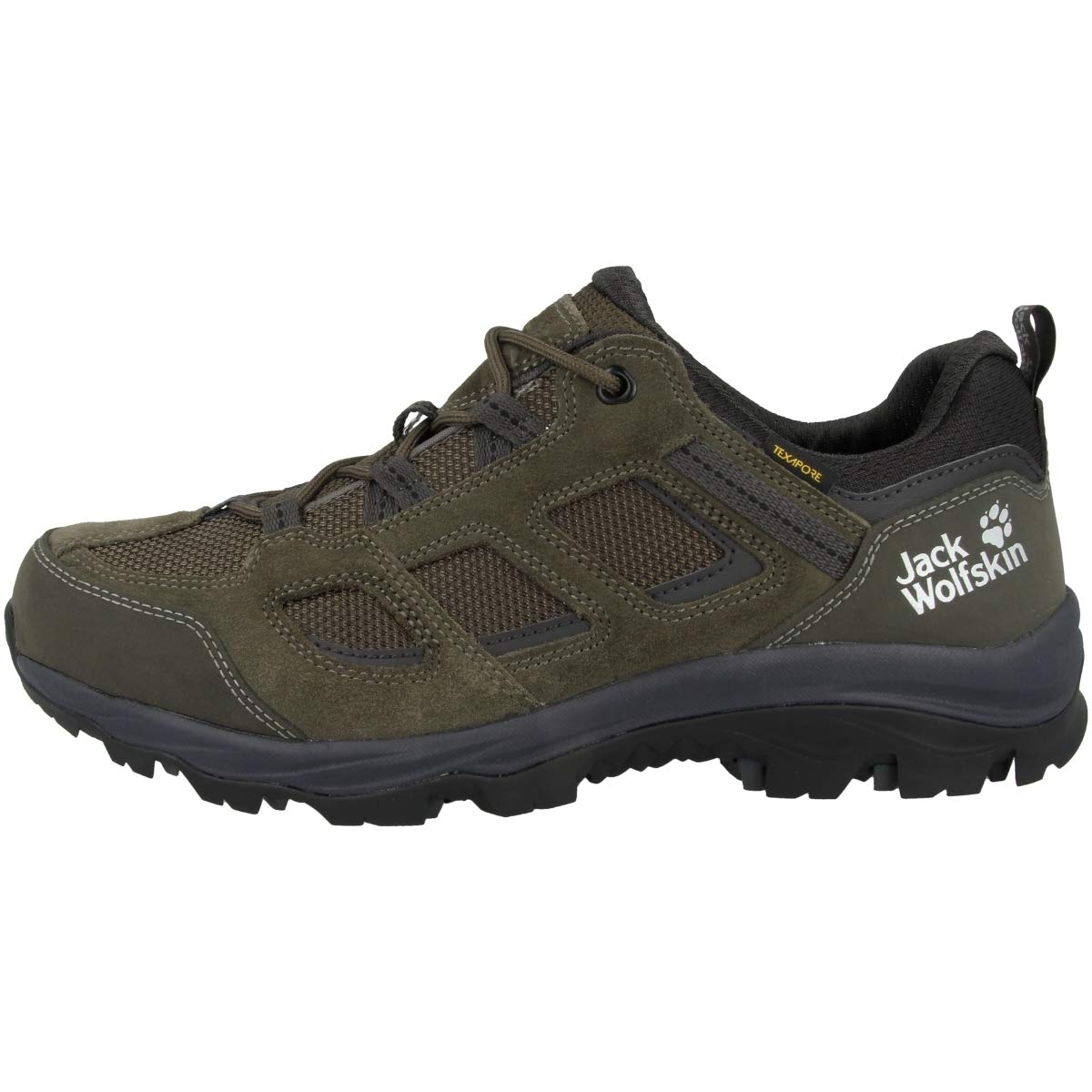 Jack Wolfskin Men's Lightweight Low-Top Sneakers - Breathable Walking Shoes for Men | Comfortable Casual Shoes for Hiking, Travel & Everyday Wear