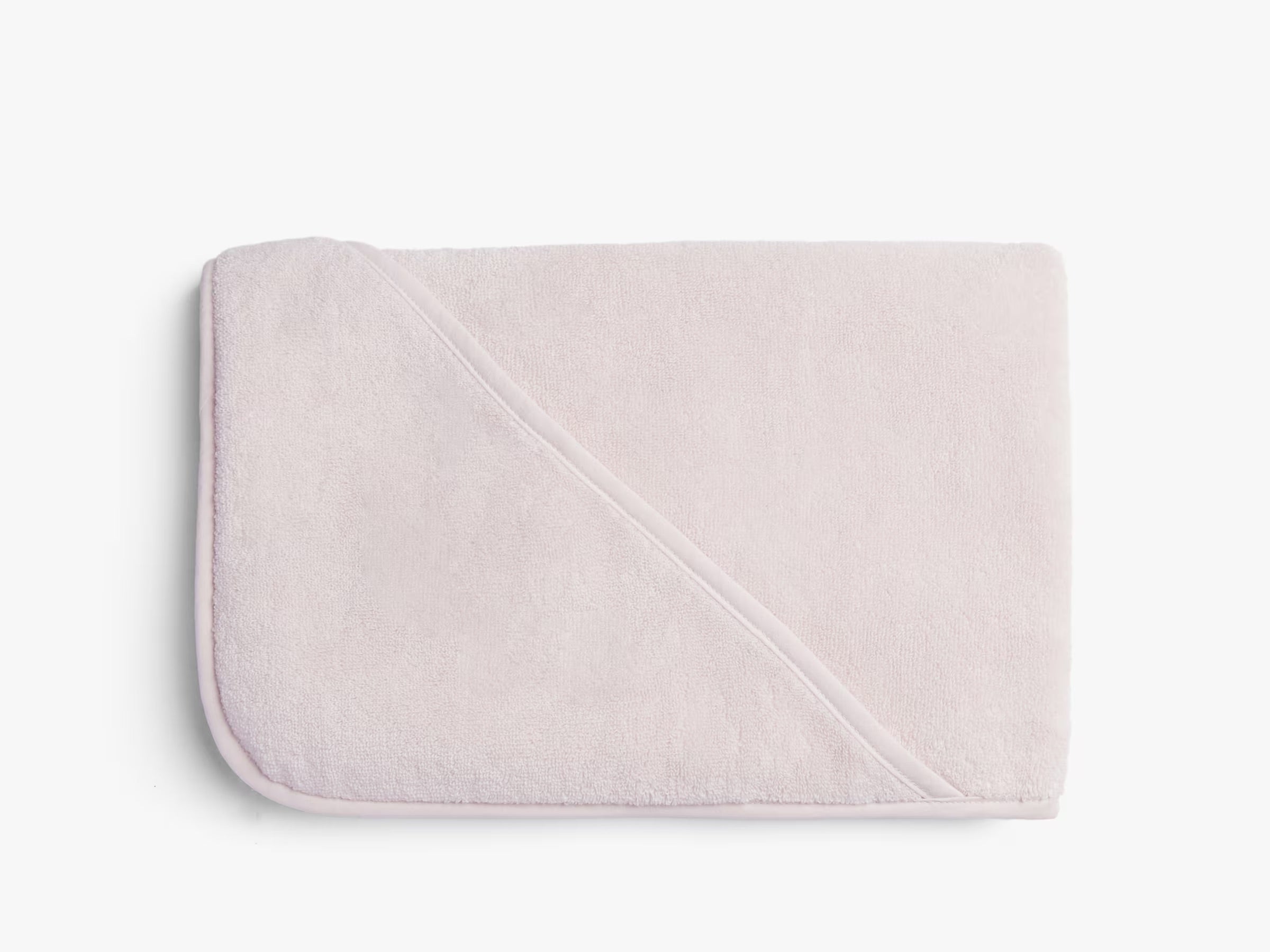 Organic Hooded Toddler Towel - Soft Baby Bath Wrap with Hood - Blush Pink - Perfect for Newborns, Infants & Kids After Bath, Swimming or Beach Time