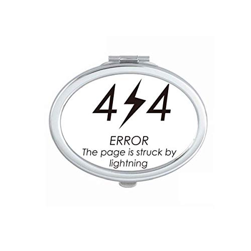 DIYthinker Programmer 404 Error Page Mirror - Portable Folding Double-Sided Makeup Mirror for Tech Geeks & Programmers | Perfect for Office Desk, Home Vanity, and Coding Workspace