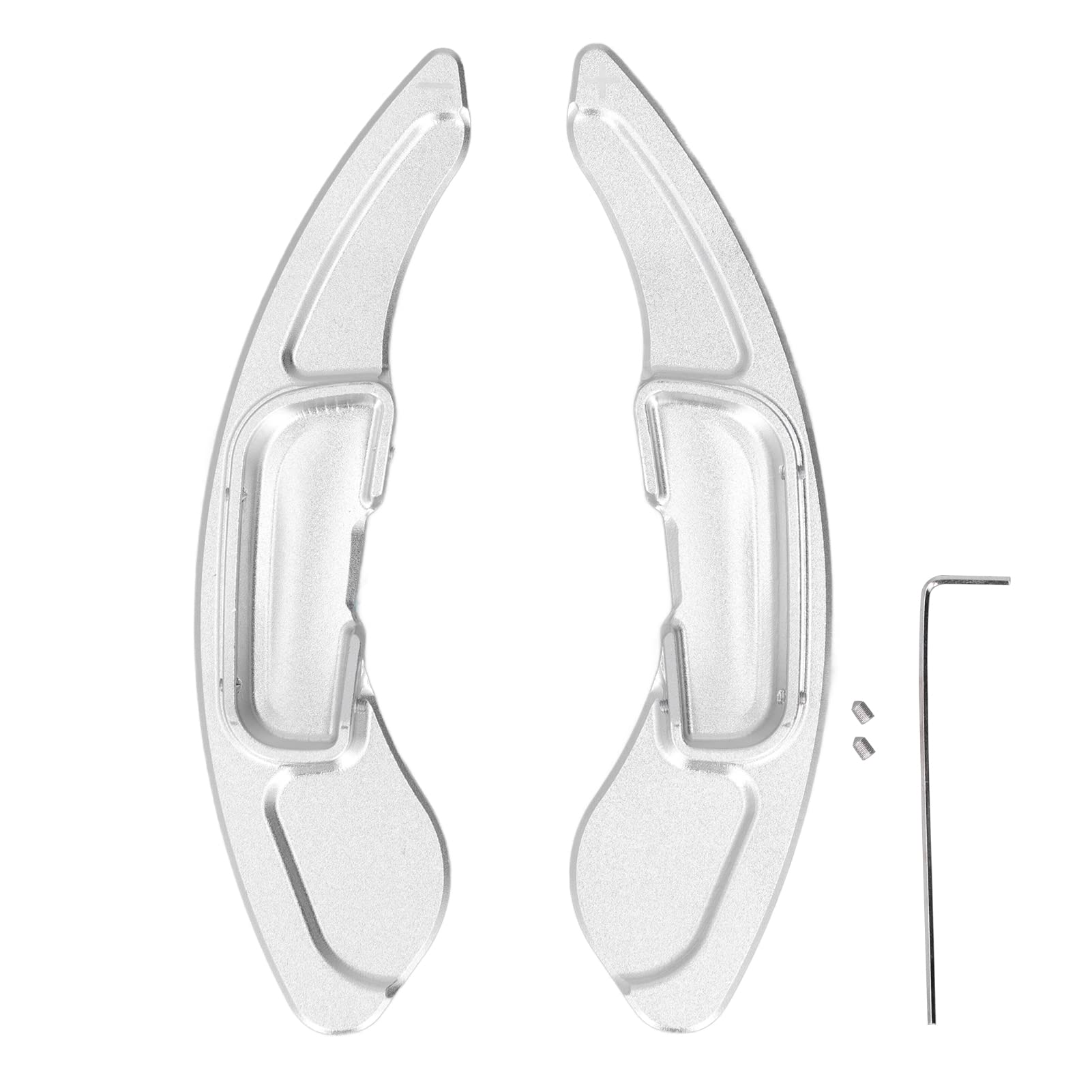 Aramox 2Pcs Aluminum Alloy Steering Wheel Paddle Shifters - Silver Replacement for Mazda 3/6/CX-3/CX-5/CX-9/MX-5 - Upgrade Your Driving Experience for Racing & Performance Enthusiasts